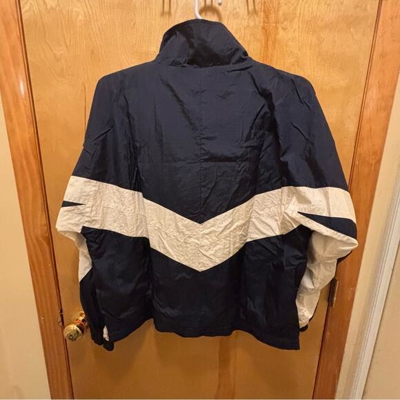 Retro 90s USA Olympics Navy Blue White Windbreaker Jacket Size Large - Picture 7 of 7